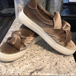 Alex & Alex Velvet Platform Sneakers